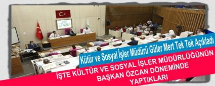 ��TE K�LT�R VE SOSYAL ��LER M�D�RL���N�N BA�KAN �ZCAN D�NEM�NDE YAPTIKLARI