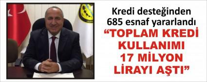 Kredi deste�inden 685 esnaf yararland�