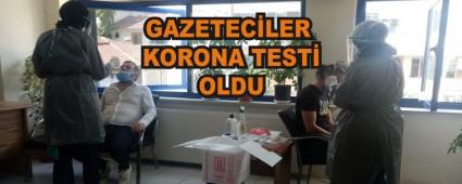 GAZETEC�LER KORONA TEST� OLDU