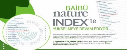BA�B�, NATURE INDEX\'DE 9\'UNCU SIRAYA Y�KSELD�