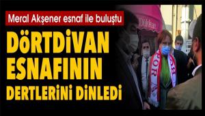 Meral Ak�ener esnaf ile bulu�tu