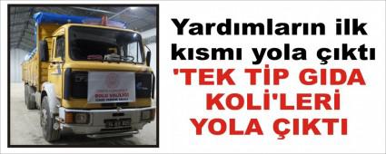 Yard�mlar�n ilk k�sm� yola ��kt�