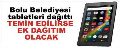 Bolu Belediyesi tabletleri da��tt�