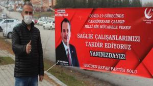 YEN�DEN REFAH\'TAN SA�LIK �ALI�ANLARINA DESTEK