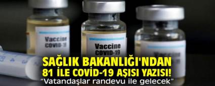 SA�LIK BAKANLI�I\'NDAN 81 �LE A�I YAZISI