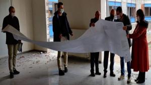 Yeni hizmet binas� bili�im alt yap�s� yerinde incelendi