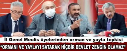 �ORMANI VE YAYLAYI SATARAK H��B�R DEVLET ZENG�N OLAMAZ�