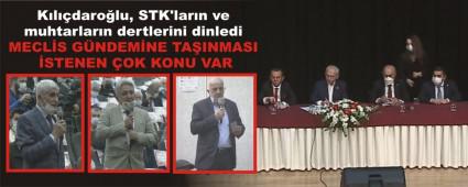 K�l��daro�lu, STK\'lar�n ve muhtarlar�n dertlerini dinledi