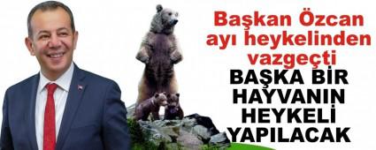 Ba�kan �zcan ay� heykelinden vazge�ti