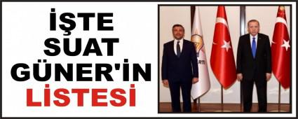 AK Parti'nin Yeni Ba�kan� G�ner'in Listesi Belli Oldu 