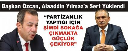 Ba�kan �zcan, Alaaddin Y�lmaz\'a Sert Y�klendi