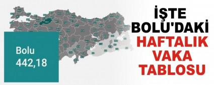 ��TE BOLU\'DAK� HAFTALIK VAKA TABLOSU
