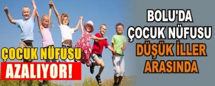 BOLU\'DA �OCUK N�FUSU D���K �LLER ARASINDA