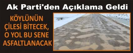 K�YL�N�N ��LES� B�TECEK, O YOL BU SENE ASFALTLANACAK