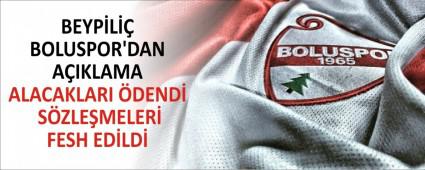 BEYP�L�� BOLUSPOR\'DAN A�IKLAMA