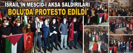 �SRA�L\'�N MESC�D-� AKSA SALDIRILARI BOLU\'DA PROTESTO ED�LD�