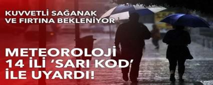 Meteoroloji sar� kodla uyard�!
