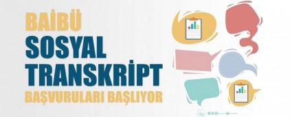 BA�B�\'DE SOSYAL TRANSKR�PT UYGULAMASI BA�LIYOR