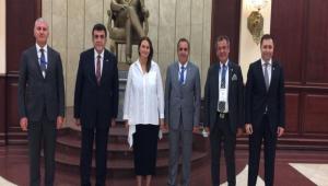 TSO BA�KANI T�RKER ATE� VE ODA BA�KANLARINDAN GAN�RE PASHAYEVA\'YA Z�YARET