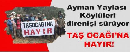 Ayman Yaylas� K�yl�leridireni�i s�r�yor