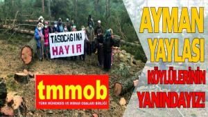 TMMOB\'den Ayman Yaylas� K�yl�s�ne Destek