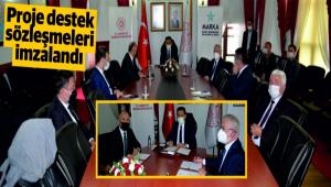 BOLU\'DA H�BE ALMAYA HAK KAZANAN PROJELER�N DESTEK S�ZLE�MELER� �MZALANDI