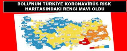 BOLU\'NUN T�RK�YE KORONAV�R�S R�SK HAR�TASINDAK� RENG� MAV� OLDU
