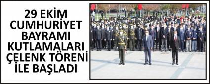 29 EK�M CUMHUR�YET BAYRAMI KUTLAMALARI �ELENK T�REN� �LE BA�LADI