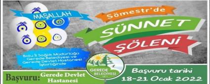 GEREDE�DE TOPLU S�NNET ORGAN�ZASYONU YAPILACAK      