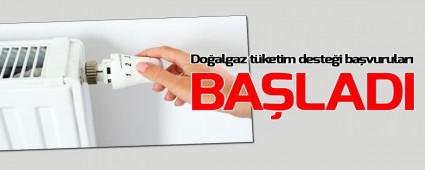 Do�al Gaz T�ketim Deste�i\'ne ba�vurular ba�lad�!