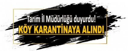 K�Y KARANT�NAYA ALINDI