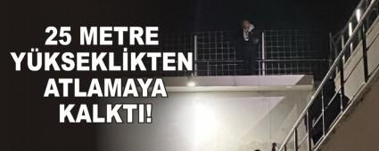 25 METRE Y�KSEKL�KTEN ATLAMAYA KALKTI!