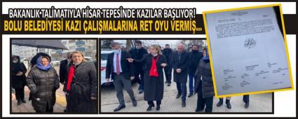 BOLU BELED�YES� KAZI �ALI�MALARINA RET OYU VERM�ޅ