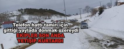 Telefon hatt� tamiri i�in gitti�i yaylada donmak �zereydi