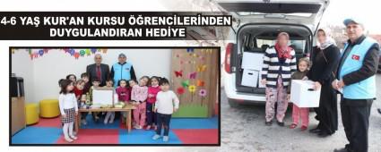 4-6 YA� KUR\'AN KURSU ��RENC�LER�NDEN DUYGULANDIRAN HED�YE