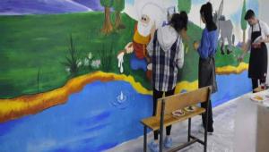 OKULUN BO� DUVARLARINA SANATSAL DOKUNU�