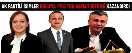 AK PART�L� �S�MLER BOLU\'YA 1700 TON ASFALT B�T�M� KAZANDIRDI