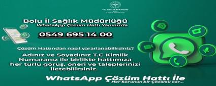 Sa�l�k M�d�rl���n�n WhatsApp ��z�m Hatt� Devrede