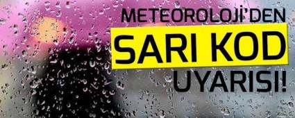 Meteoroloji\'den sar� kodlu uyar�!