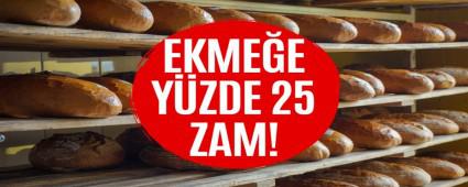 BOLU\'DA EKME�E Y�ZDE 25 ZAM GELD�