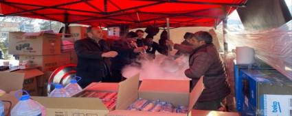 Bolu A���l�k Liseleri Felaket B�lgesinde Mobil Mutfaklar Kurdu
