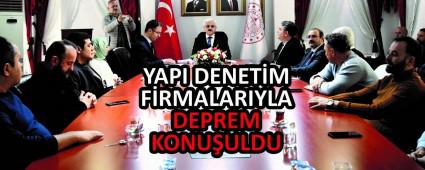 YAPI DENET�M F�RMALARIYLA DEPREM KONU�ULDU