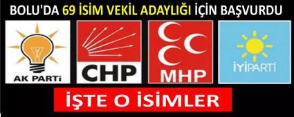 BOLU\'DA 69 �S�M VEK�L ADAYLI�I ���N BA�VURDU