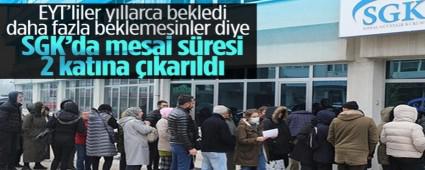 81 �lde SGK �al��anlar�n�n mesai s�releri uzat�ld� 