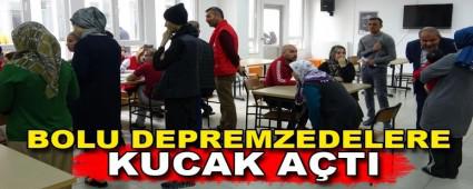 Bolu depremzedelere kucak a�t�