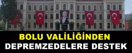 BOLU VAL�L���NDEN DEPREMZEDELERE DESTEK