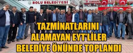 TAZM�NATLARINI ALAMAYAN EYT\'L�LER  BELED�YE �N�NDE TOPLANDI