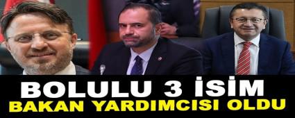 Bolulu 3 isim Bakan Yard�mc�s� oldu