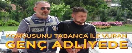 KOM�USUNU TABANCA �LE VURAN GEN� ADL�YEDE