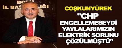 \"CHP ENGELLEMESEYD� YAYLALARIMIZIN ELEKTR�K SORUNU ��Z�LM��T�\"